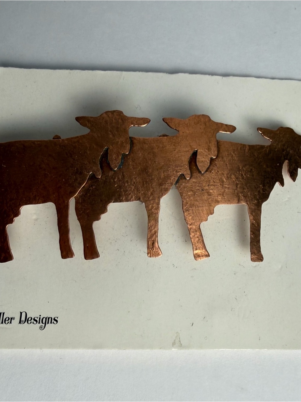 Cow Copper Hair Barrette 3” For Medium Hair Country Style Handmade In Maine